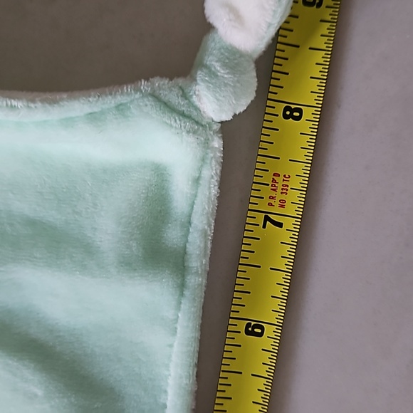 NWT CARTER'S Baby Lamb Green Cuddle Blanket With Rattle & Pacifier Holder - Picture 10 of 10